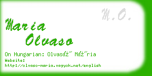 maria olvaso business card